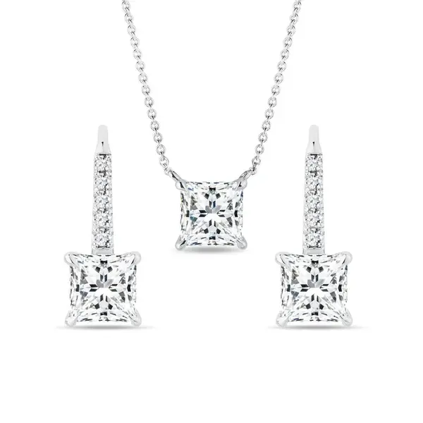 Sada šperkov s lab grown diamantmi v bielom zlate KLENOTA