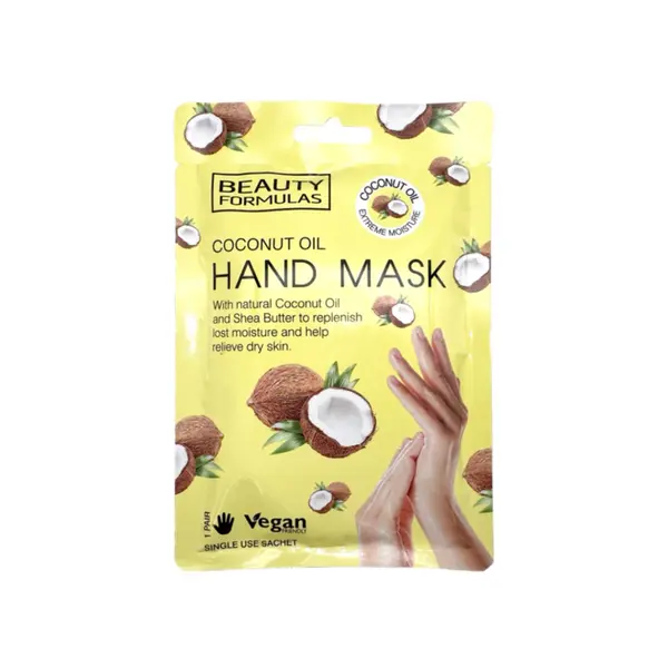 Beauty Formulas Maska na ruce s kokosovým olejem 1 pár