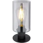 GLOBO Stolní lampa HADERA čierna/dymová E27 60 W pr. 100 x 215 mm