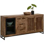 Carryhome ŠIROKÁ KOMODA, mangové dřevo, přírodní barvy, světle hnědá, 175/80/40 cm