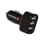 SWISSTEN Nabíjačka USB-A 12/24V, 5,2 A, 3x USB-A