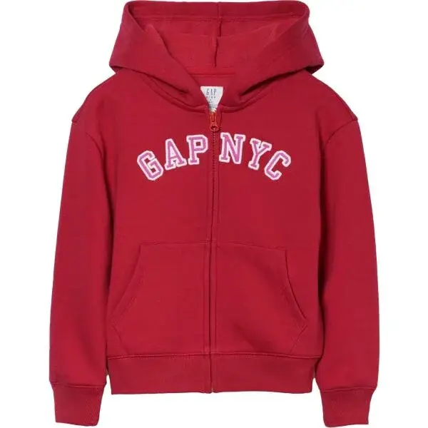 GAP V-FA LOGO HERITAGE FZ Dievčenská mikina, červená, veľkosť