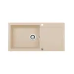 Pyramis Granitový drez s odkvapkávačom Mido 1B 1D, sand beige, 100 x 50 cm