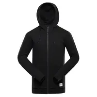 Pánská bavlněná mikina s kapucí alpine pro lokk černá 5xl