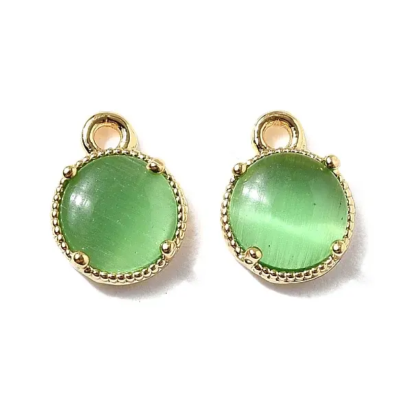 Flat Round Brass Charms