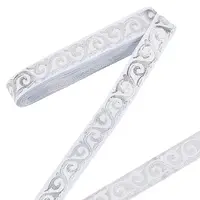 7M Polycotton Jacquard Flower Ribbon