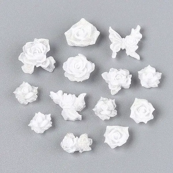 Luminous Flower Resin Cabochons