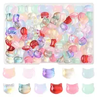 110Pcs 11 Colors Transparent Spray Paint Glass Beads