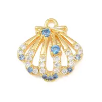 Brass Micro Pave Cubic Zirconia Pendants