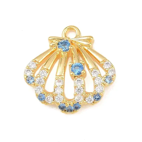 Brass Micro Pave Cubic Zirconia Pendants