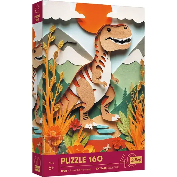 Trefl Puzzle 160 Výroční - Paper Art: Dinosaurus