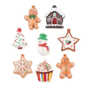 Christmas Opaque Resin Pendants