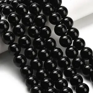 Natural Black Onyx(Dyed & Heated) Beads Strands