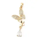 Brass Micro Pave Cubic Zirconia Pendants