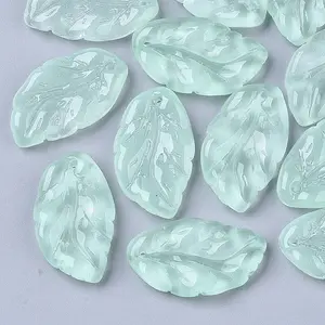 Transparent Spray Painted Glass Pendants