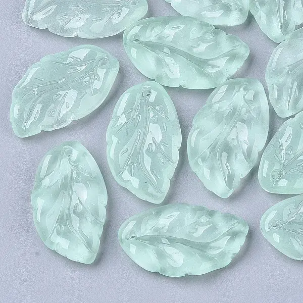 Transparent Spray Painted Glass Pendants