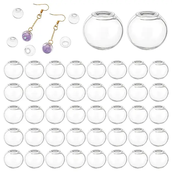 200Pcs Round Mechanized Blown Glass Globe Ball Bottles
