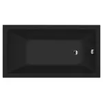 Obdĺžniková vaňa Polysan Noemi 150x80 cm akrylát ľavá aj pravá čierna matná 71727.21