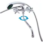 Vaňová batéria RAV Slezák MORAVA so sprchovacím setom 150 mm chróm MK153.5/1