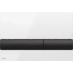 Ovládacie tlačidlo Alca plast biela lesk M1710-8