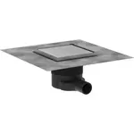 Hansgrohe RainDrain Brilliance podlahový vpust dn40 15 cm kefovaný nerez nerez 56251800