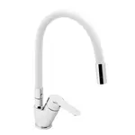 Novaservis Metalia 54 drezová batéria so silikónovým ramienkom biela/chróm 54014f,0b 54014F.0B