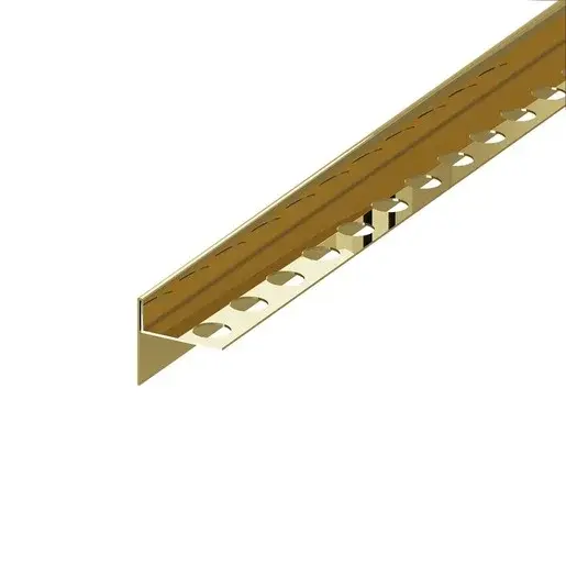 Spádový profil "T" Eviso gold lesk, nerez PVD, dĺžka 180 cm, výška hrany 11 mm, LSGO0103