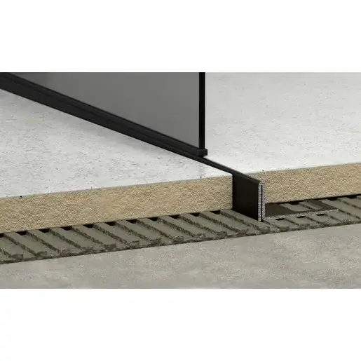 Lišta pravá Havos čierna, nerez komaxit, dĺžka 100 cm, výška hrany 12,5 mm, SPNRZK12100PC