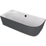 Voľne stojaca vaňa Polysan Sussi 160x70 cm liaty mramor ľavá biela/antracit bilá/antracit 90191L.52