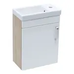 Kúpeľňová skrinka s umývadlom Naturel Vario Dekor 40x50x22 cm biela lesk VARIO240DBBL