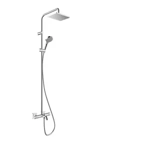 Hansgrohe Vernis Shape sprchový systém na stenu s termostatickou batériou chróm 26098000