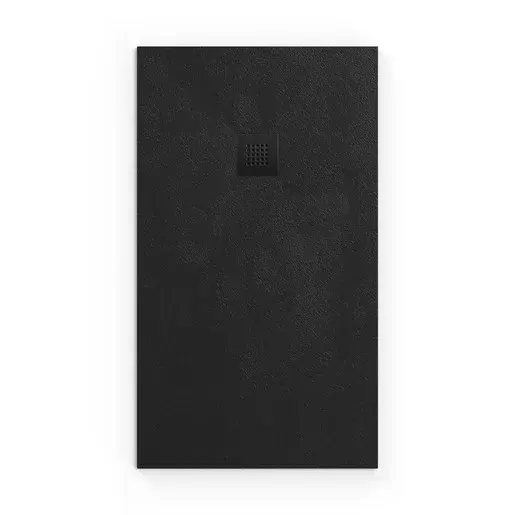 Sprchová vanička obdĺžniková SAT Alek 140x80 cm liaty mramor čierna SATALEK14080