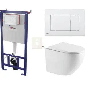 Závesný WC set do ľahkých stien / predstenová SAT SIKOSSREX6720K