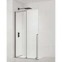Sprchová zástena walk-in 120 cm SAT Xmotion PVD Gun metal SATBWIXM120GM