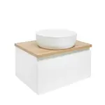 Kúpeľňová skrinka s krycou doskou SAT B-WAY 59x30x45 cm biely lesk BWAY60WDOAK