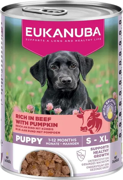 Konzerva Eukanuba Puppy hovězí s dýní 400g