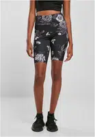 Dámské kraťasy High Waist Tech Mesh AOP Cycle Shorts darkflower