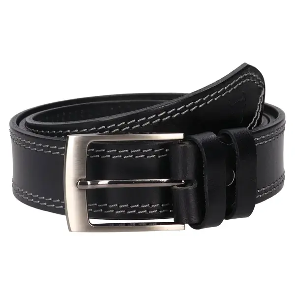 Pánsky kožený opasok Belt Toro Gustavo - čierna