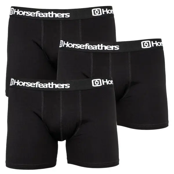 Horsefeathers 3PACK pánské boxerky černé (AM067A) M