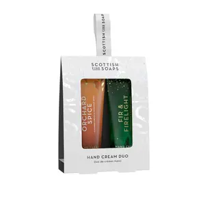 Scottish Fine Soaps Orchard Spice & Fir & Firelight dárková sada na ruce 2x30 ml