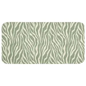 OnlyWow KOUPELNOVÁ PŘEDLOŽKA Zebra - Motiv - zelená 120x60 cm
