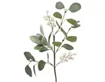 Umelá vetvička 50 cm, biela/zelená%