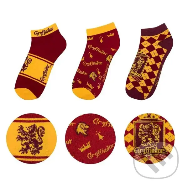 Kotníkové ponožky Harry Potter - Chrabromil (3 páry)