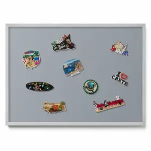 TULUP MAGNETICKÁ TABULE 70x50 cm stříbrný rám – Tmavě modrá barva