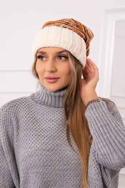 marka niezdefiniowana Dámská čepice Feba K330 ecru+red