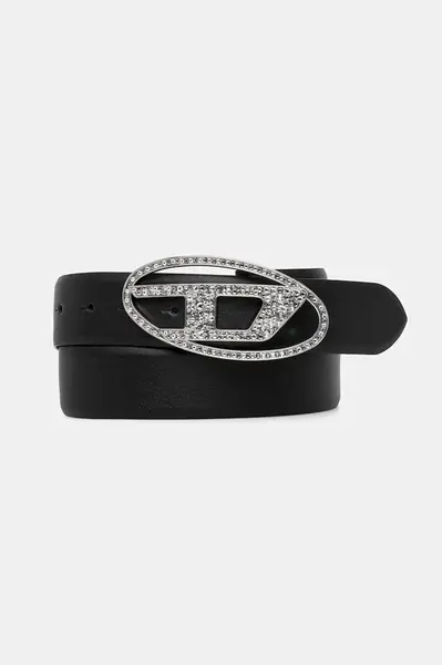 Diesel  Kožený pásek  OVAL D LOGO B-1DR STRASS