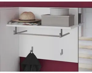 Předsíňový šatní panel Linus, bílý