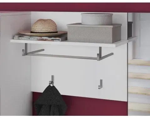 Předsíňový šatní panel Linus, bílý