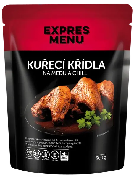 EXPRES MENU Kuřecí křídla na medu a chilli 300 g (3 porce)