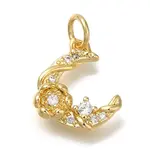 Rack Plating Brass Micro Pave Cubic Zirconia Charms